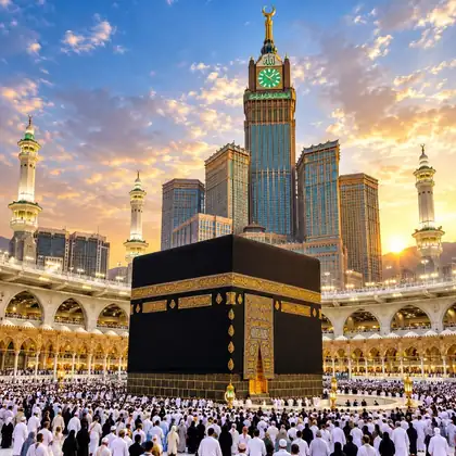 Minarets and plaza of Masjid al-Haram, Makkah
