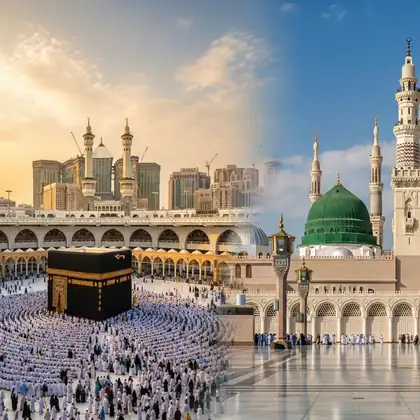 Masjid al-Haram in Makkah and Masjid an-Nabawi in Madinah